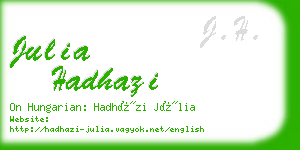 julia hadhazi business card